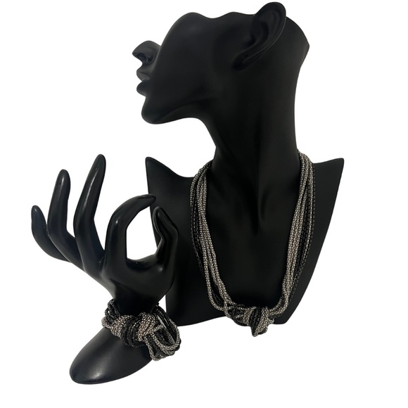 BCBGeneration Multicolor Chains Necklace & Bracelet Set - Picture 3 of 16